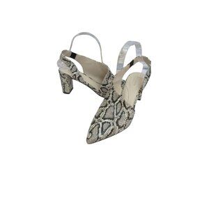 Cole Haan Vania Snake Print Leather Slingback Pumps Size 7.5M